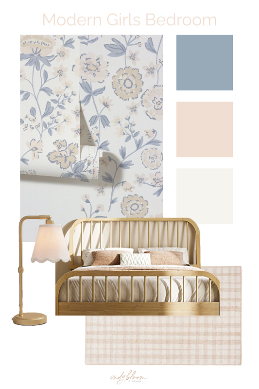 modern girl bedroom design mood board