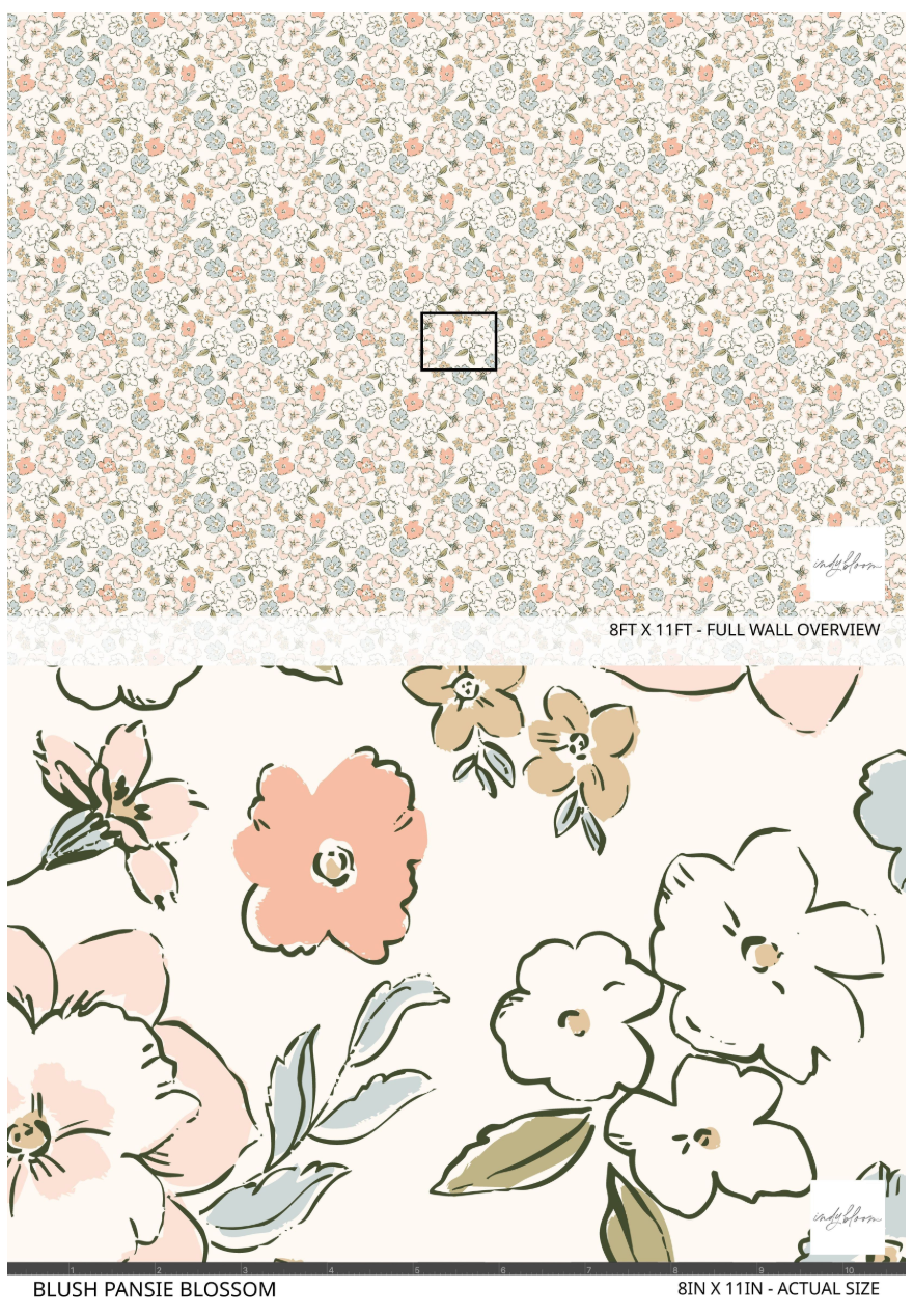 Sample of floral wallpaper