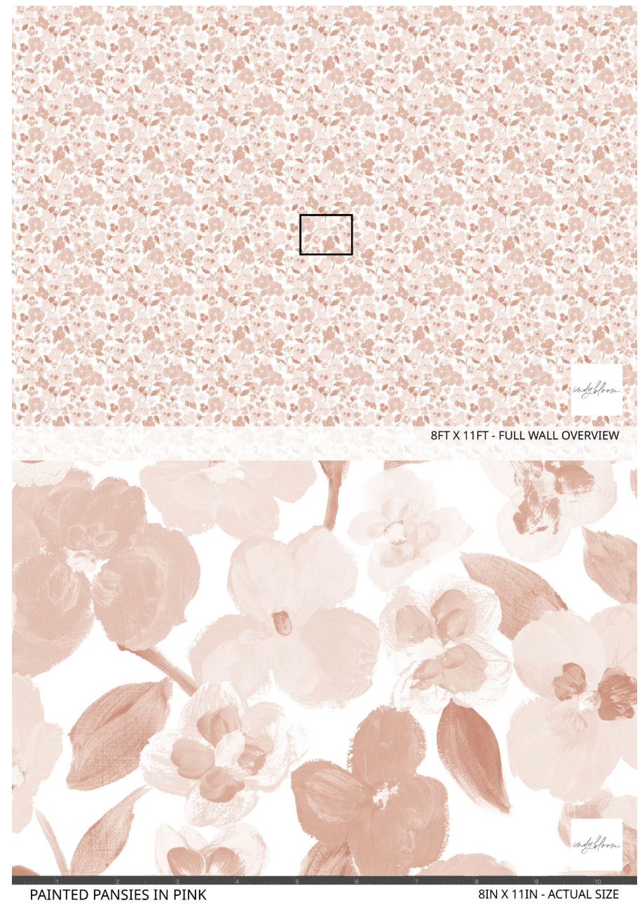 Painted Pansies in pink
