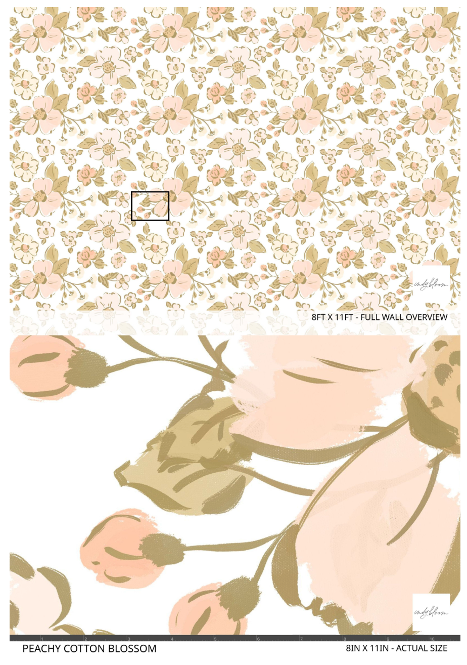 Two floral pattern swatches on a white background