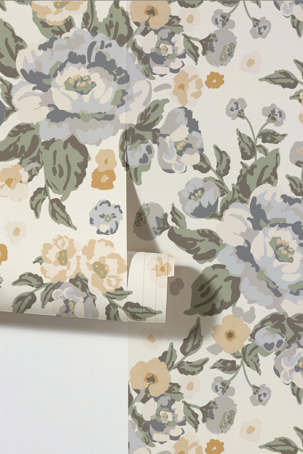 Vintage Cottage Blue Butter Rose