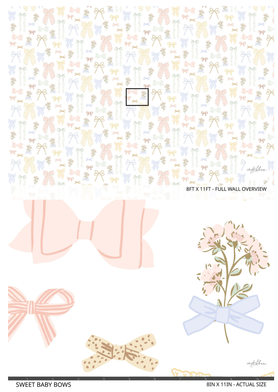 peel and stick bow wallpaper sample