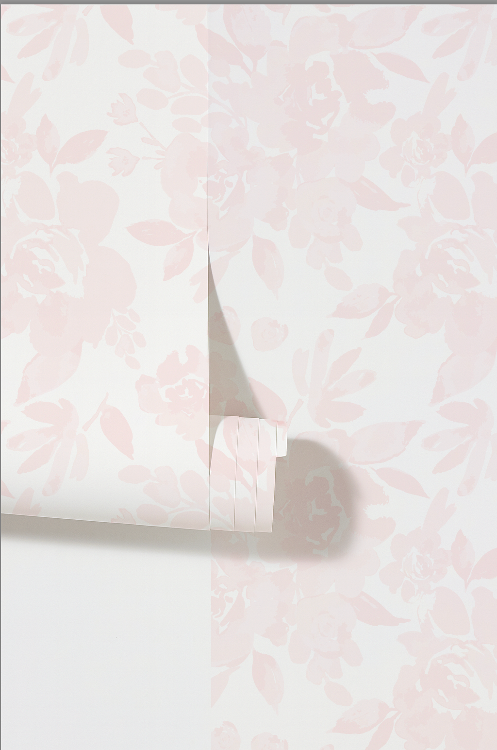 peel and stick watercolor wallpaper blush pink flowers