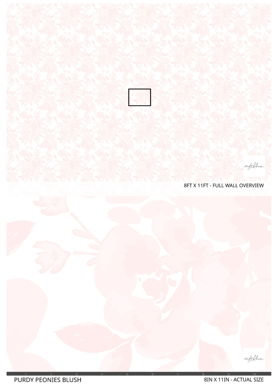 wallpaper sample of blush watercolor florals