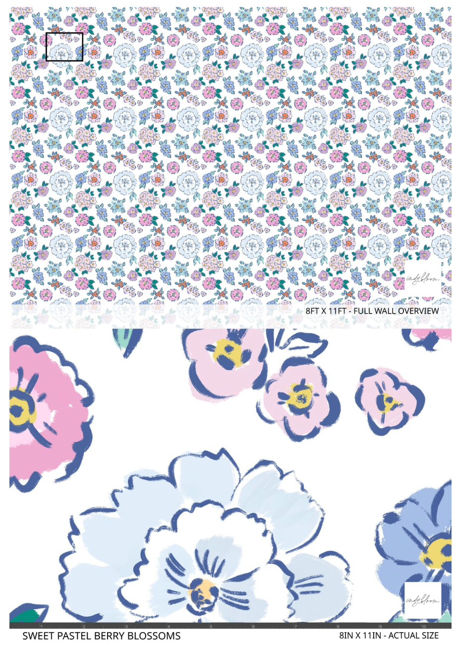 Two floral patterned products with a visible brand logo on a white background.