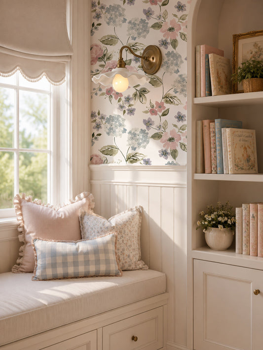 Ruffle Sconce Cottage Core Girls room