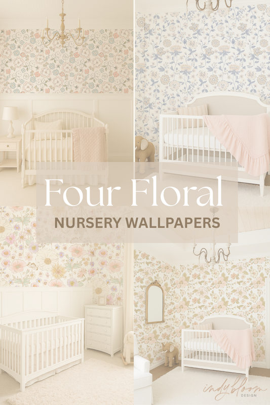 Four Floral Nursery Wallpapers