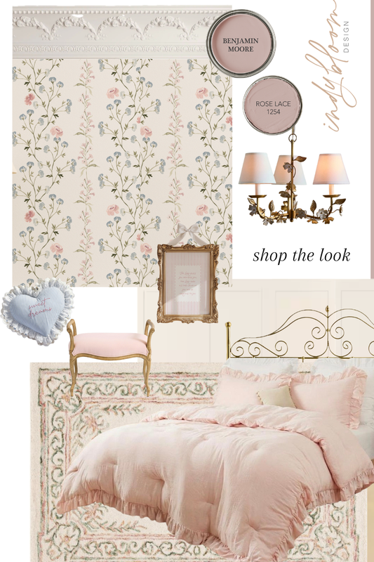 storybook themed bedroom design board