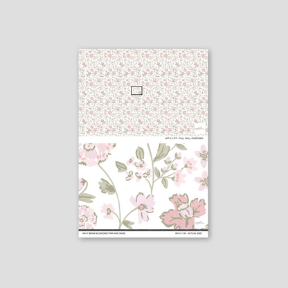 Navy bean blossoms pink and sage