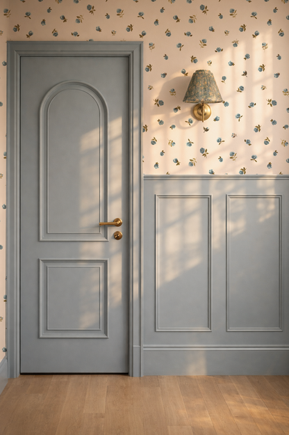 Bluebell Rose Buds | Blue Floral Wallpaper
