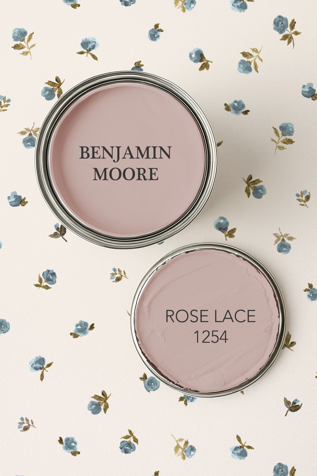 Bluebell Rose Buds | Blue Floral Wallpaper