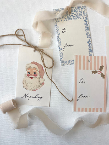 Vintage Christmas Printable Banner + Gift Tags (Digital Download)