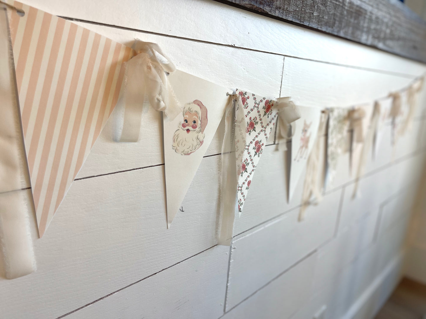 Vintage Christmas Printable Banner + Gift Tags (Digital Download)