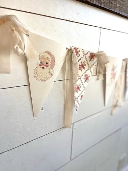 Vintage Christmas Printable Banner + Gift Tags (Digital Download)