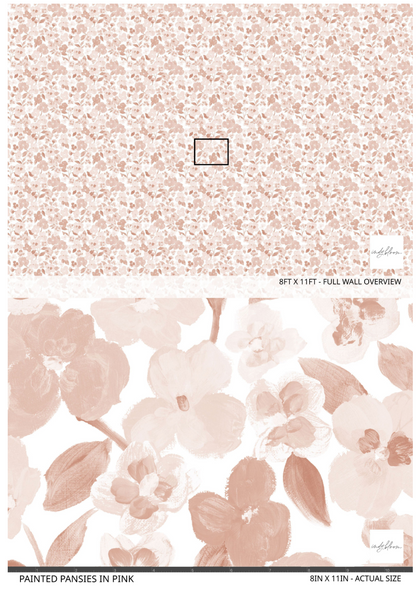 Painted Pansies in pink