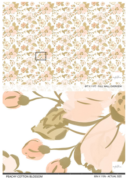 Two floral pattern swatches on a white background