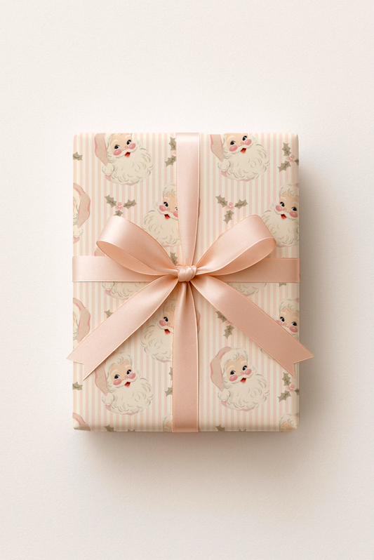 Sweet Santa Christmas Boutique Gift Wrap Roll – 19” Wide Roll