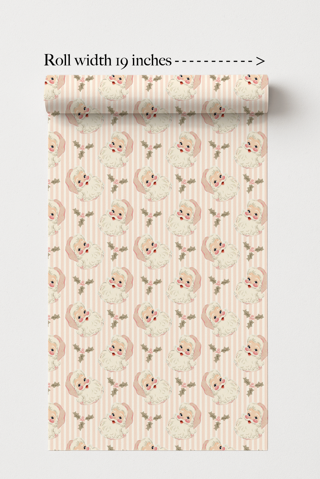 Sweet Santa Christmas Boutique Gift Wrap Roll – 19” Wide Roll