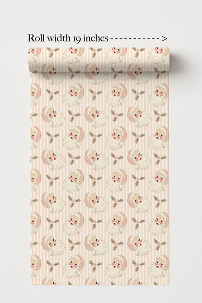 Sweet Santa Christmas Boutique Gift Wrap Roll – 19” Wide Roll