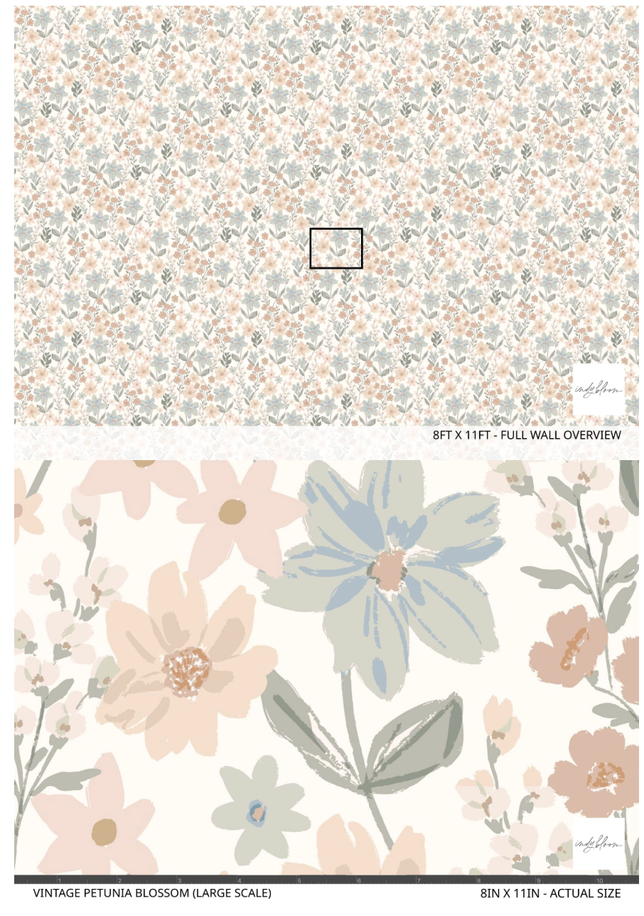 Vintage Petunia Blossom (Large Scale)