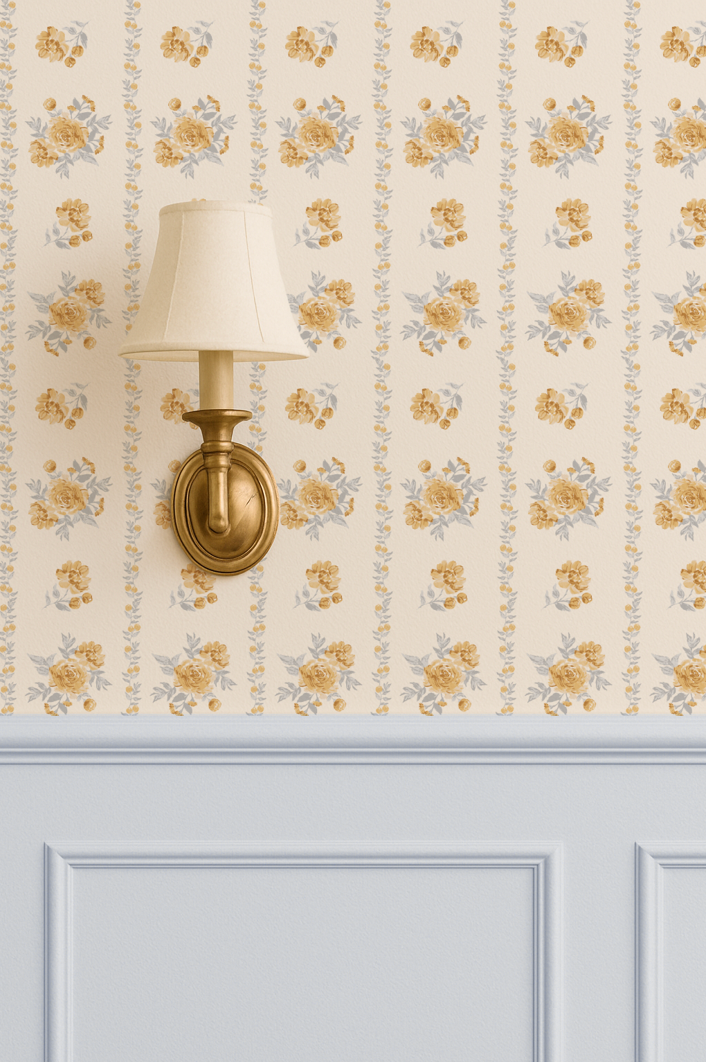 Butter Blossom Rose Indy Bloom Peel and Stick Wallpaper