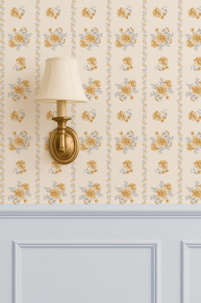 Butter Blossom Rose Indy Bloom Peel and Stick Wallpaper