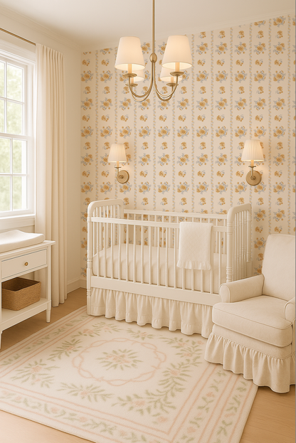 Butter Blossom Rose Indy Bloom Peel and Stick Wallpaper