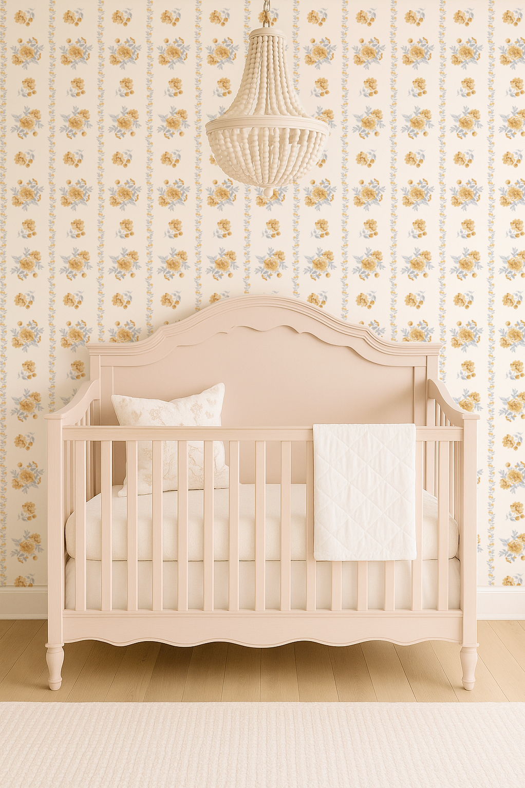 Butter Blossom Rose Indy Bloom Peel and Stick Wallpaper