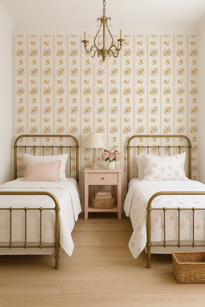 Butter Blossom Rose Indy Bloom Peel and Stick Wallpaper