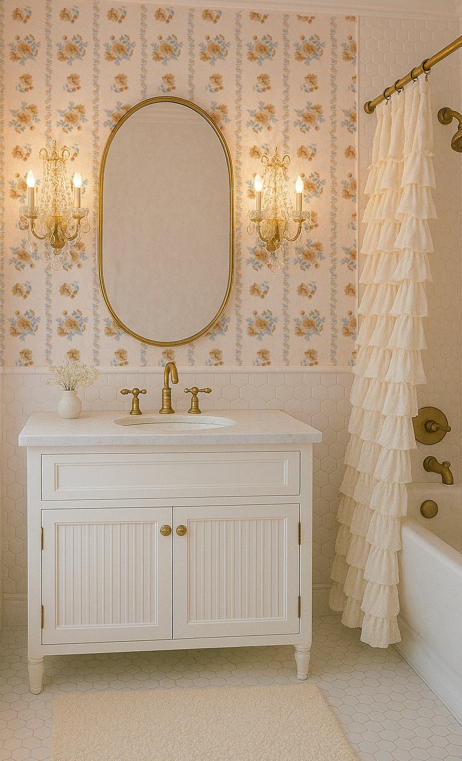 Butter Blossom Rose Indy Bloom Peel and Stick Wallpaper