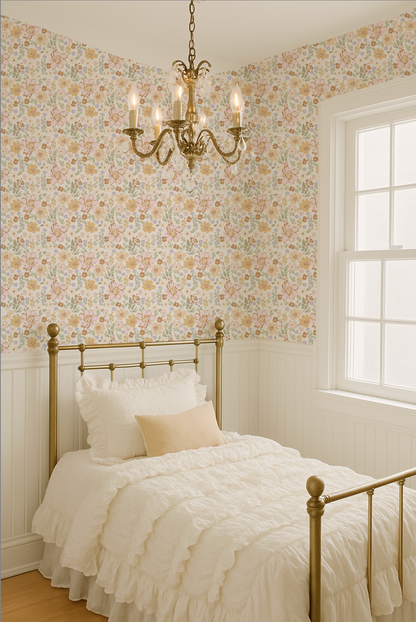 Boho Garden Florals- Small scale- Indy Bloom Wallpaper
