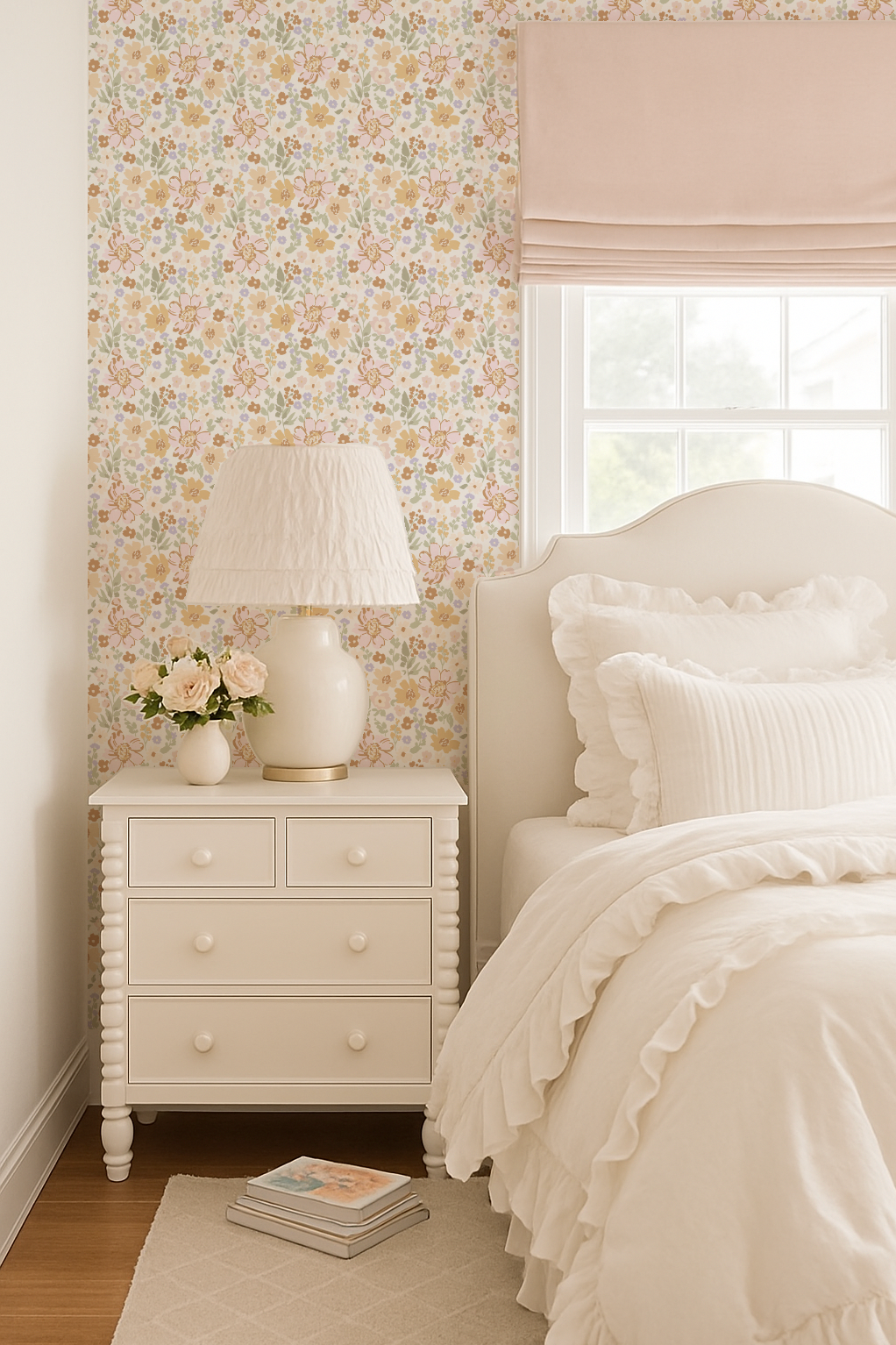 Boho Garden Florals- Small scale- Indy Bloom Wallpaper