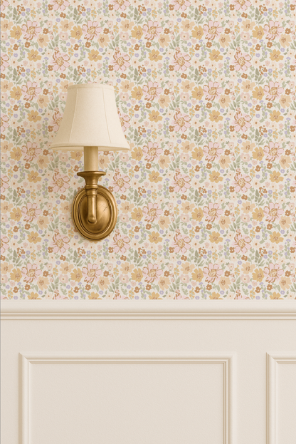 Boho Garden Florals- Small scale- Indy Bloom Wallpaper