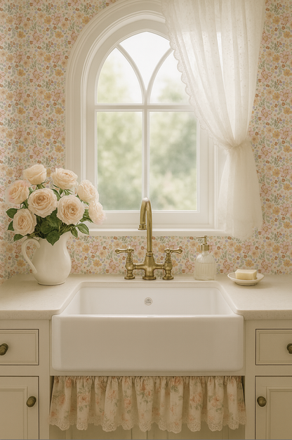 Boho Garden Florals- Small scale- Indy Bloom Wallpaper