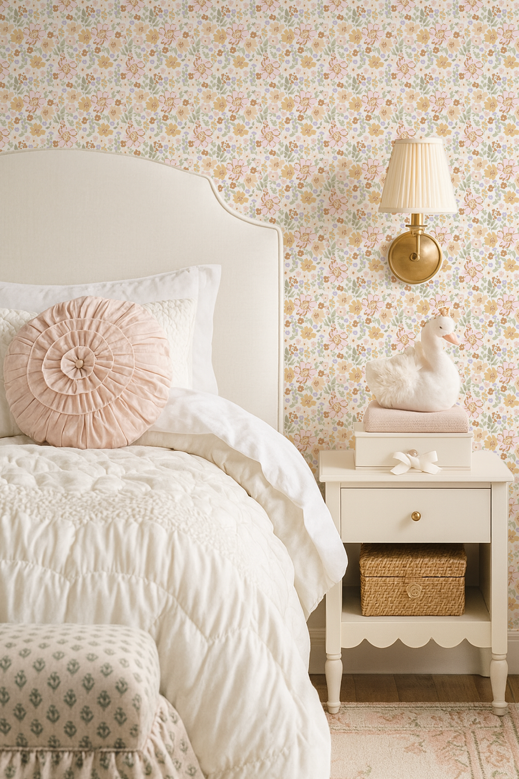 Boho Garden Florals- Small scale- Indy Bloom Wallpaper