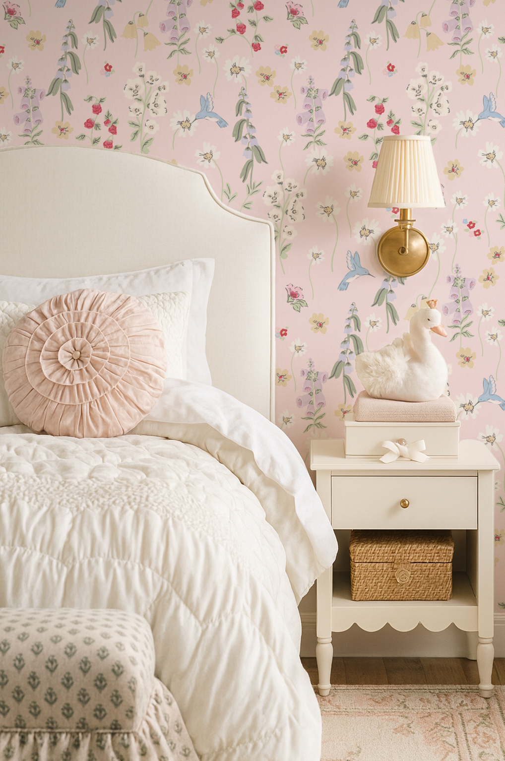 Hummingbird Blossom Garden wallpaper