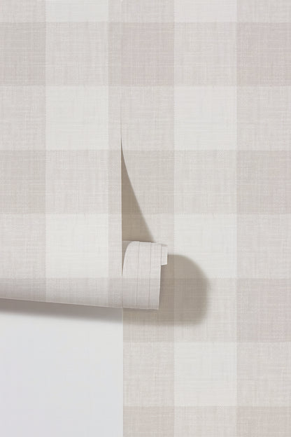 Warm grey gingham small