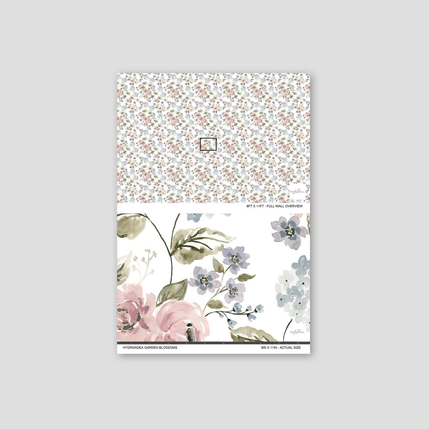 watercolor floral hydrangea wallpaper