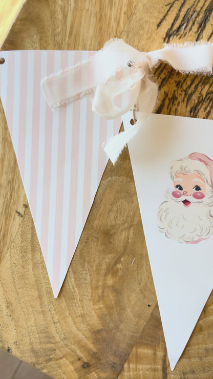 Vintage Christmas Printable Banner + Gift Tags (Digital Download)