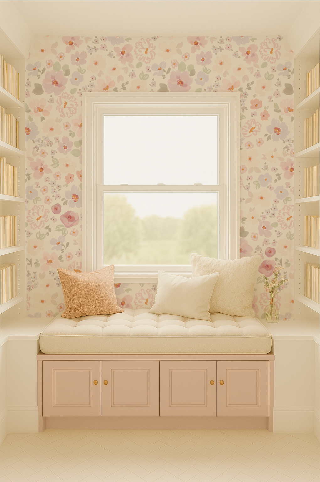 Whimsy Dreamsicle- Indy Bloom Peel and Stick Wallpaper